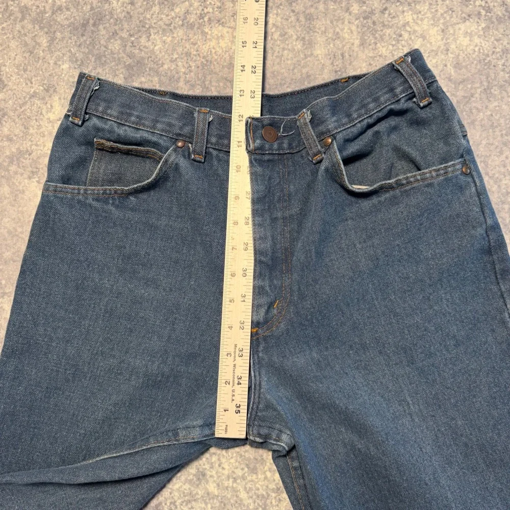 Vintage 70s JCPenney Plain Pockets Jeans Mens Straight Leg Scovill Zip 30x28